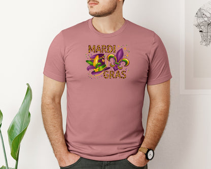 brand:Bella Canvas|color:Heather Mauve|Funny Mardi Gras T Shirt 50 Graphic T-Shirt
