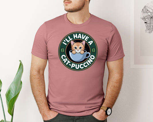 Coffee Cat For A Nice Cat Puccino Graphic T-Shirt
