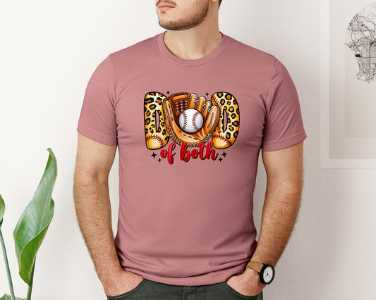 Dad Of Both Baseball Softball Graphic T-Shirt