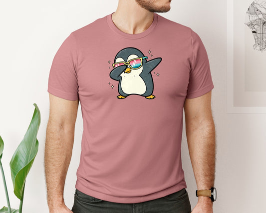 Cute Dabbing Penguin Graphic T-Shirt