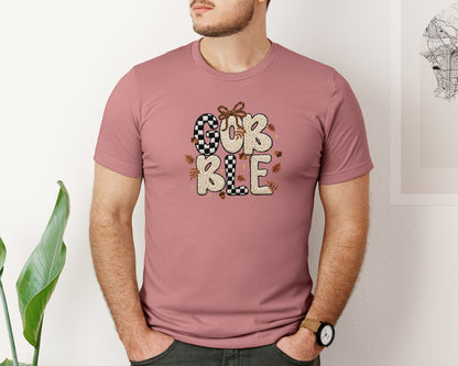 brand:Bella Canvas|color:Heather Mauve|Yarn Crochet Gobble Coquette Shirt Graphic T-Shirt