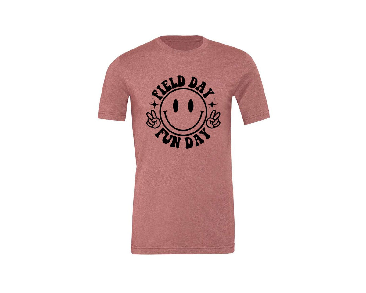 brand:Generic|color:Heather Mauve|Field Day Fun Day Field Day Graphic T-Shirt