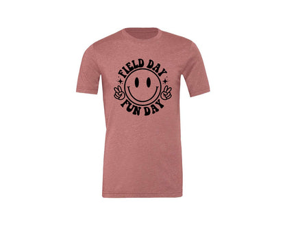 brand:Generic|color:Heather Mauve|Field Day Fun Day Field Day Graphic T-Shirt