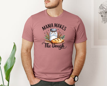 brand:Bella Canvas|color:Heather Mauve|Mama Makes The Dough Design Graphic T-Shirt