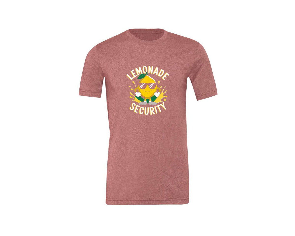 brand:Generic|color:Heather Mauve|Lemonade Security T Shirt Design 2 Graphic T-Shirt