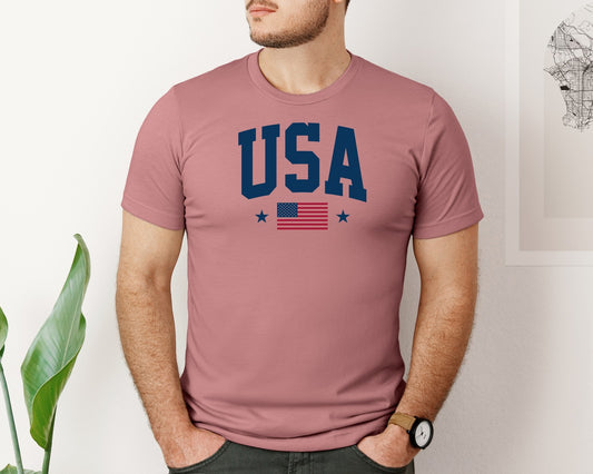 4Th Of July Usa Flag Patriotic Shirt Graphic T-Shirt