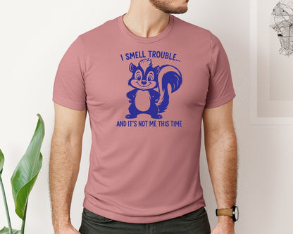 brand:Bella Canvas|color:Heather Mauve|Funny Skunk Quote Graphic T-Shirt