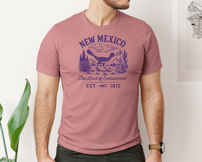 brand:Bella Canvas|color:Heather Mauve|New Mexico The Land Of Enchantment Graphic T-Shirt