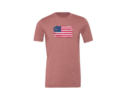 brand:Generic|color:Heather Mauve|Usa Flag Grunge American T Shirt Graphic T-Shirt