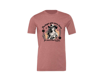 brand:Generic|color:Heather Mauve|Perhaps You Were Born Christian 3 Graphic T-Shirt