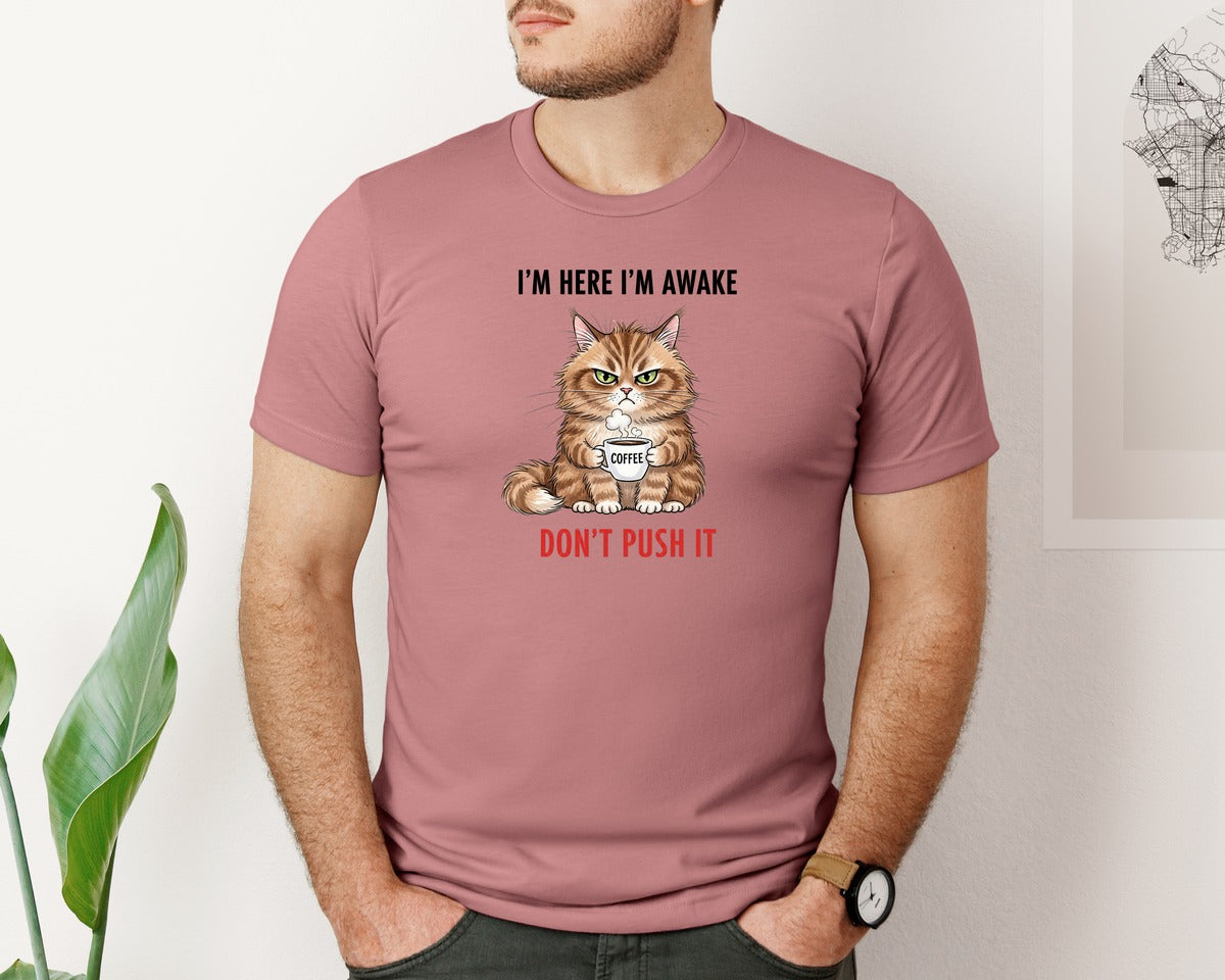 brand:Bella Canvas|color:Heather Mauve|Funny Quotes Animals 8 Graphic T-Shirt