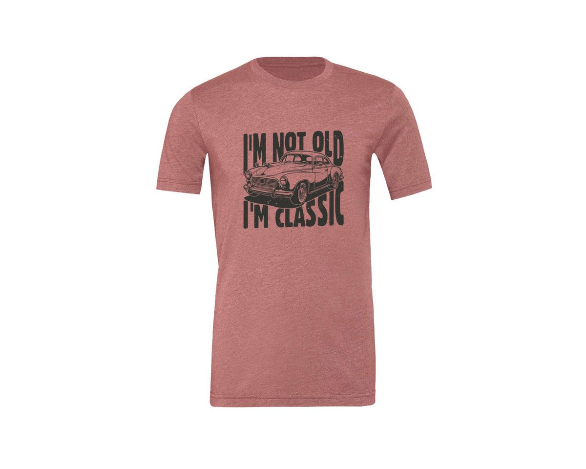 brand:Generic|color:Heather Mauve|Im Not Old Im Classic Vintage Car 3 Graphic T-Shirt