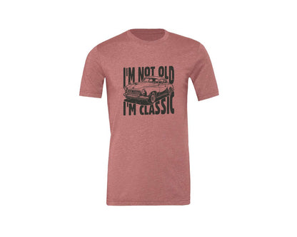 brand:Generic|color:Heather Mauve|Im Not Old Im Classic Vintage Car 3 Graphic T-Shirt
