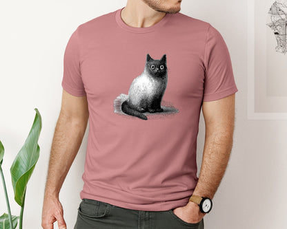 brand:Bella Canvas|color:Heather Mauve|Halloween Ghost And Cat 12 Graphic T-Shirt