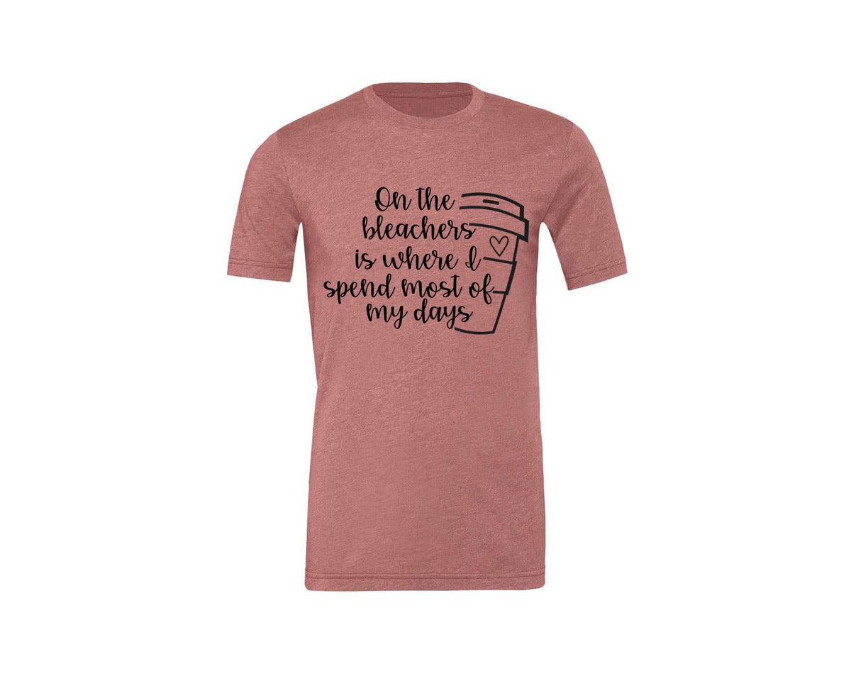 brand:Generic|color:Heather Mauve|On The Bleachers Sports Mom Graphic T-Shirt