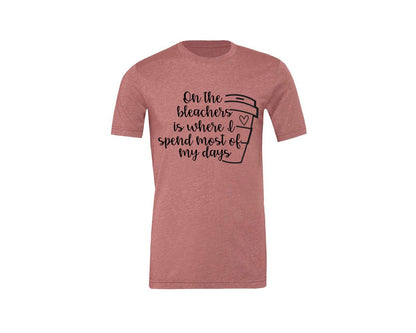 brand:Generic|color:Heather Mauve|On The Bleachers Sports Mom Graphic T-Shirt