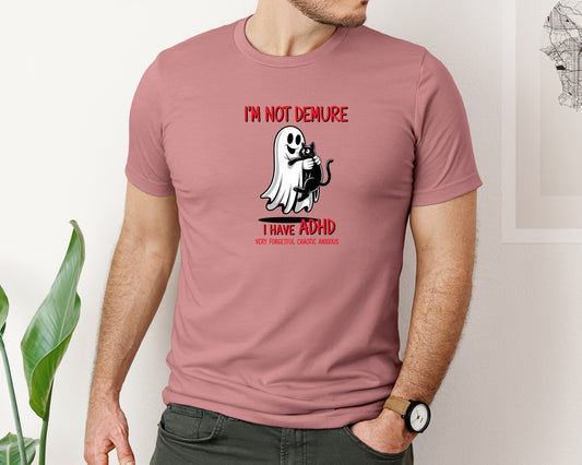 Funny Ghost Adhd Quote Halloween Graphic T-Shirt