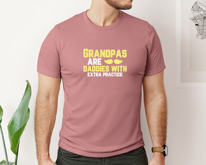 brand:Bella Canvas|color:Heather Mauve|Grandpas Daddies T Shirt Crafts Graphic T-Shirt