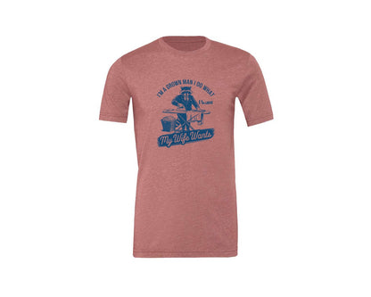 brand:Generic|color:Heather Mauve|Im A Grown Man I Do What I Want My Wife 2 Graphic T-Shirt