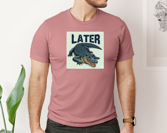 Later Alligator Retro Animal Graphic T-Shirt