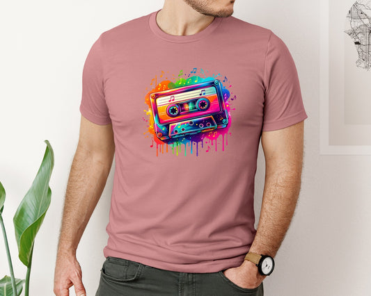 Retro 80S Music Cassette Tape Graphic T-Shirt