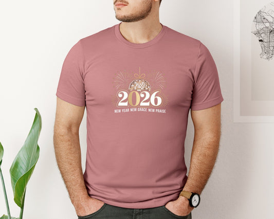 Happy New Year 2026 Png2026 Glitter Graphic T-Shirt