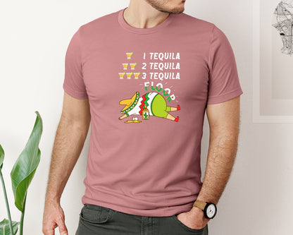 brand:Bella Canvas|color:Heather Mauve|Tequila Cinco De Mayo T Shirt Graphic T-Shirt