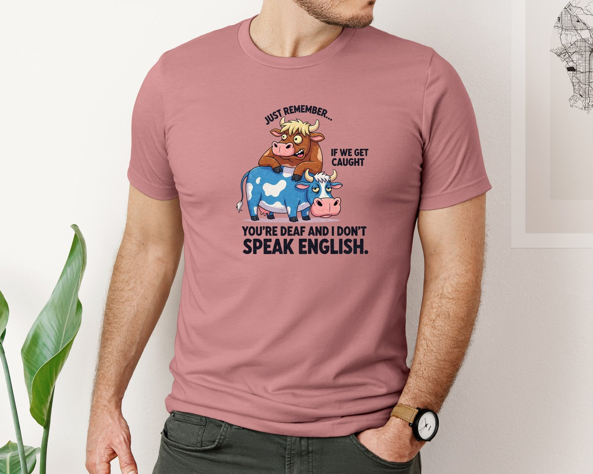 brand:Bella Canvas|color:Heather Mauve|Just Remember If We Get Caught 4 Graphic T-Shirt