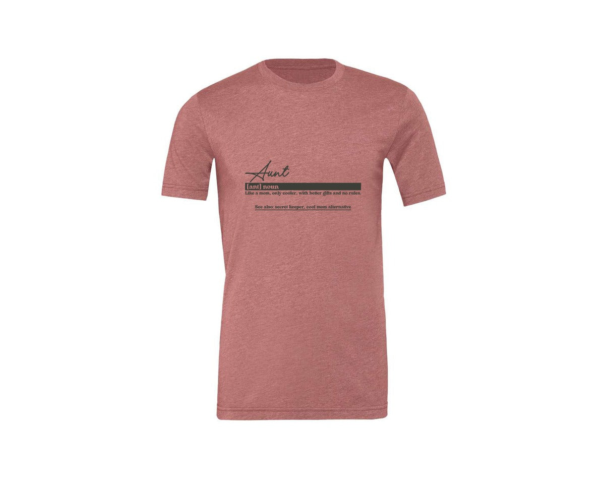 brand:Generic|color:Heather Mauve|Aunt Funny Definition Graphic T-Shirt