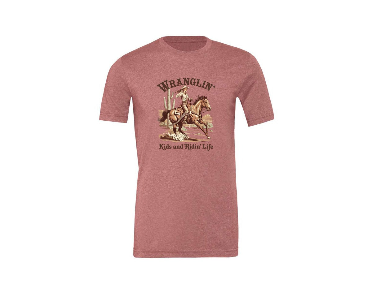brand:Generic|color:Heather Mauve|Western Mothers Day Mom 2 Graphic T-Shirt