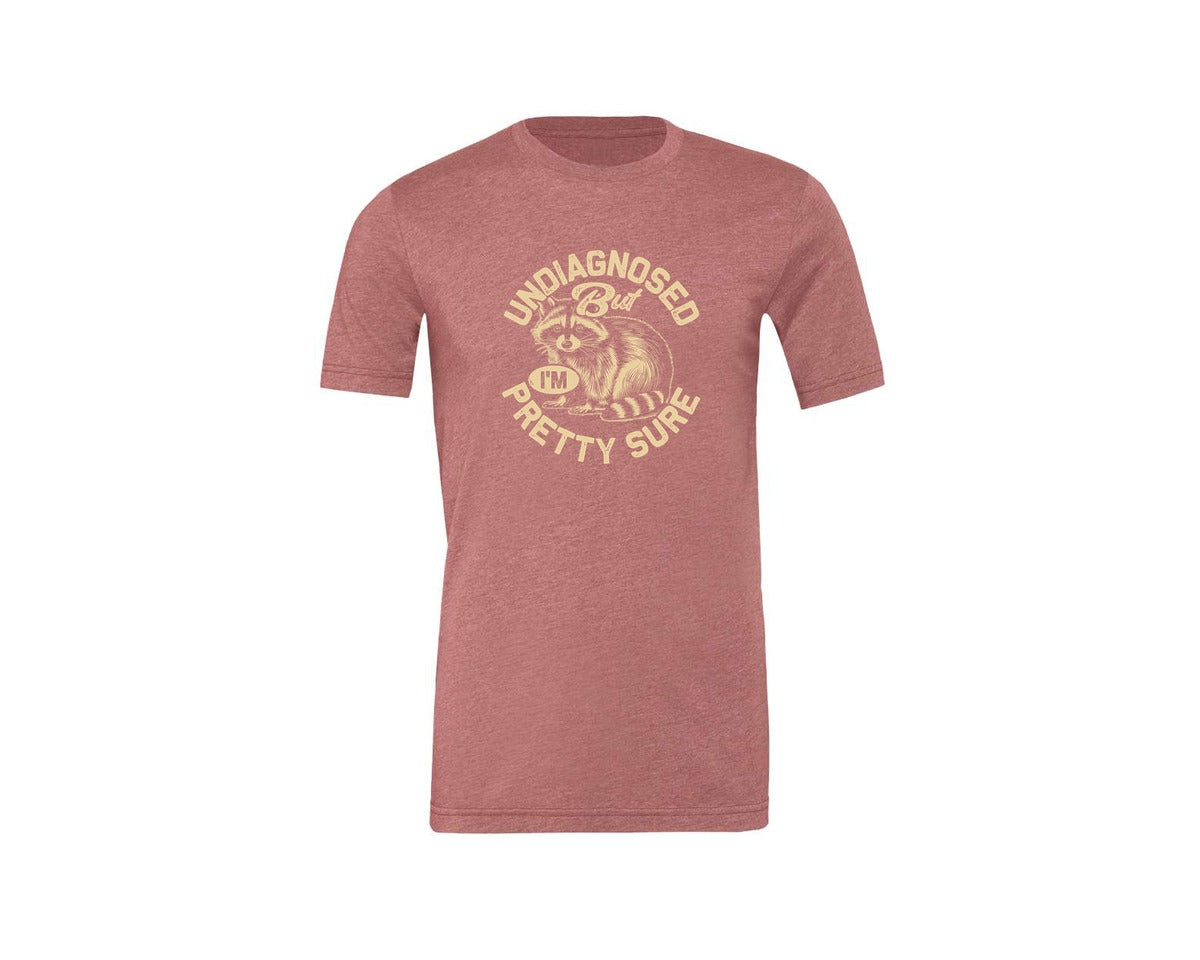 brand:Generic|color:Heather Mauve|Funny Raccoon Meme T Shirt 2 Graphic T-Shirt