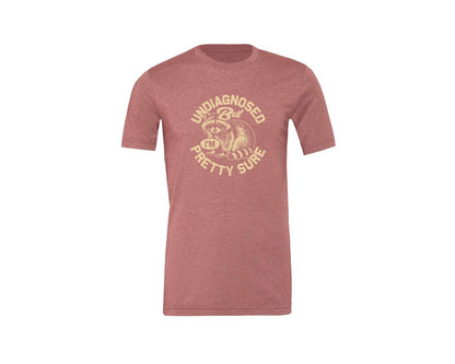 brand:Generic|color:Heather Mauve|Funny Raccoon Meme T Shirt 2 Graphic T-Shirt