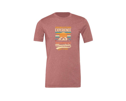 brand:Generic|color:Heather Mauve|Wild Life Experience Mountain Hiking Tee Graphic T-Shirt