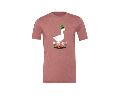 brand:Generic|color:Heather Mauve|Silly Goose St Patricks Funniest Graphic T-Shirt