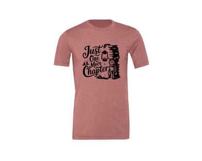 brand:Generic|color:Heather Mauve|Just One More Chapter T Shirt Design Graphic T-Shirt