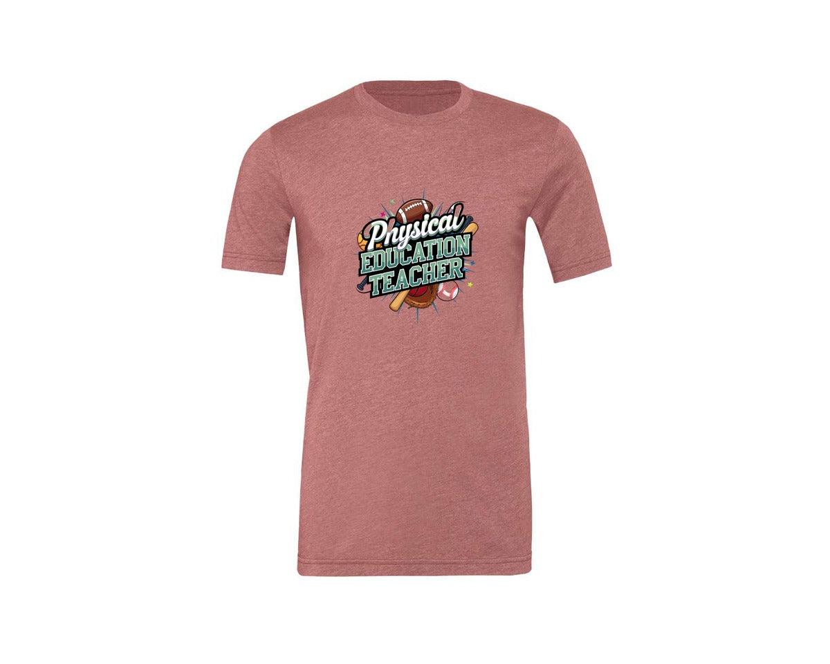brand:Generic|color:Heather Mauve|Physical Education Teacher 2 Graphic T-Shirt