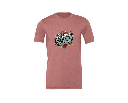 brand:Generic|color:Heather Mauve|Physical Education Teacher 2 Graphic T-Shirt
