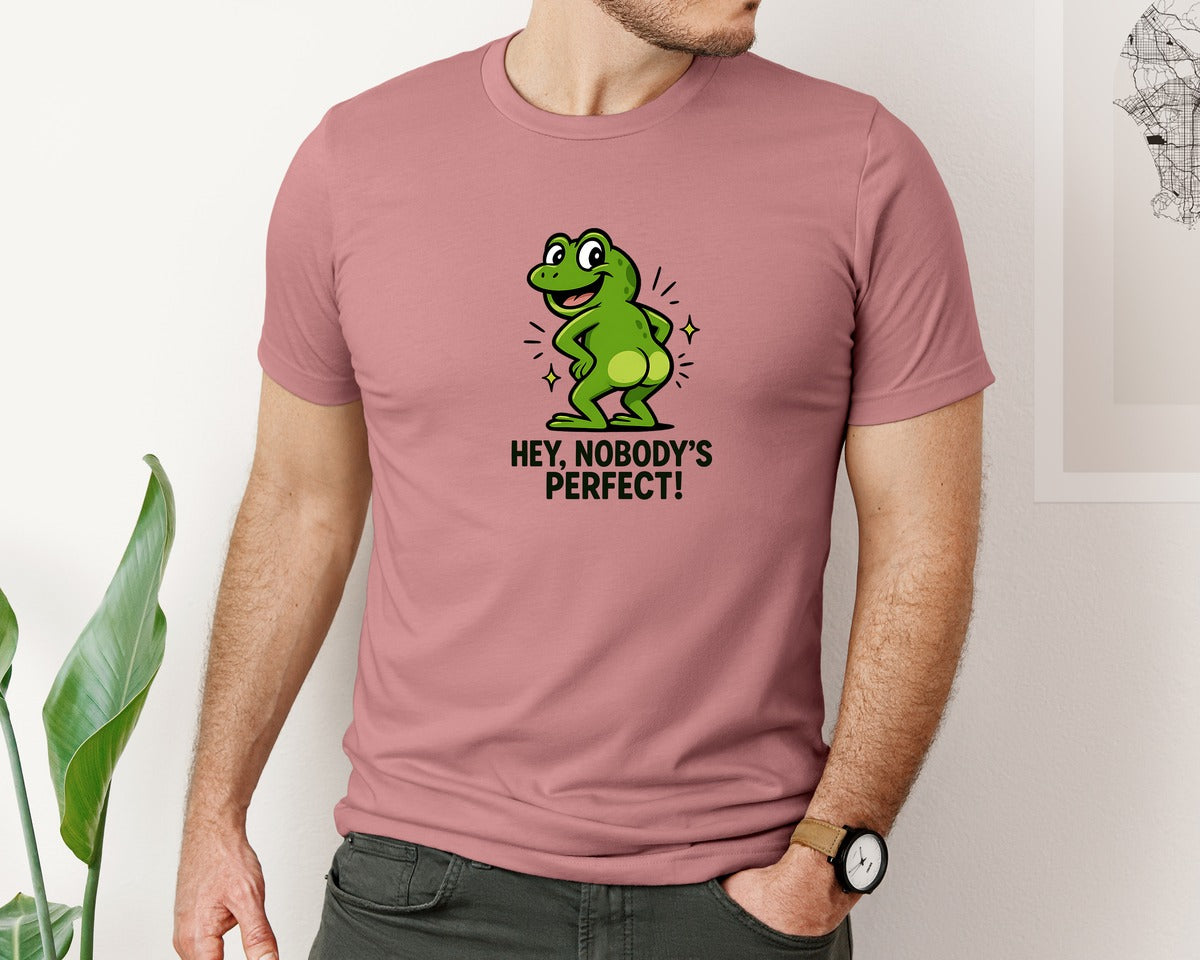 brand:Bella Canvas|color:Heather Mauve|Funny Frog Sarcastic Animal Quotes Graphic T-Shirt