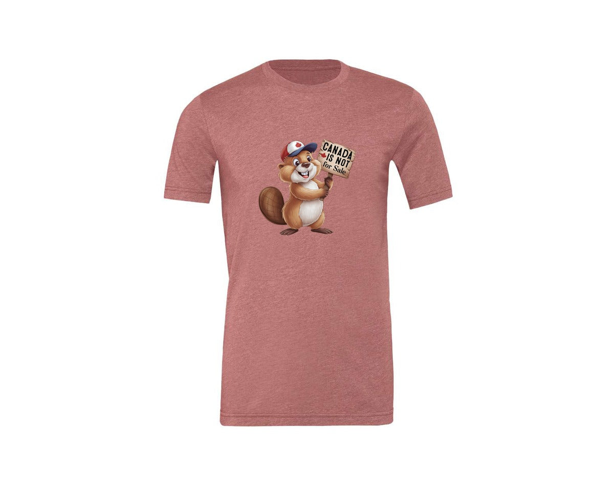 brand:Generic|color:Heather Mauve|Canada Is Not For Sale Maple Leaf 2 Graphic T-Shirt