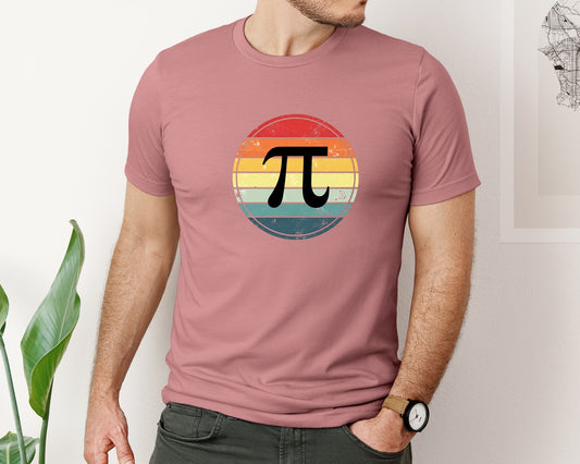 Retro Pi Math Symbol Graphic T-Shirt