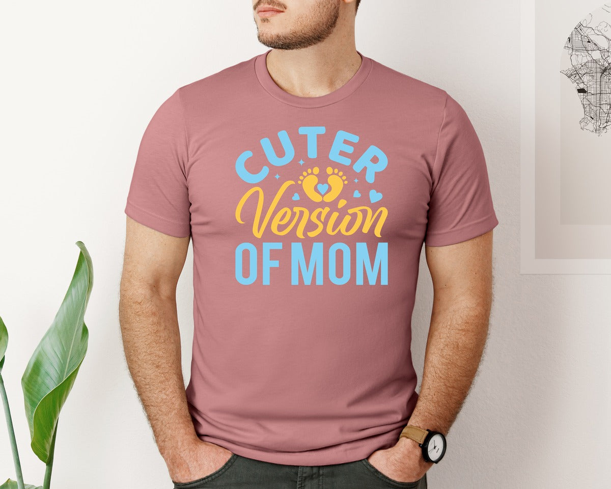 brand:Bella Canvas|color:Heather Mauve|Cuter Version Of Mom T Shirt Design 3 Graphic T-Shirt
