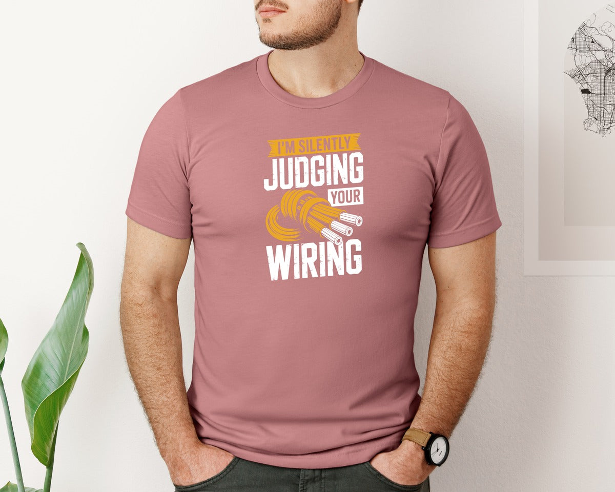 brand:Bella Canvas|color:Heather Mauve|Funny Electrician Quote Vector Design Graphic T-Shirt