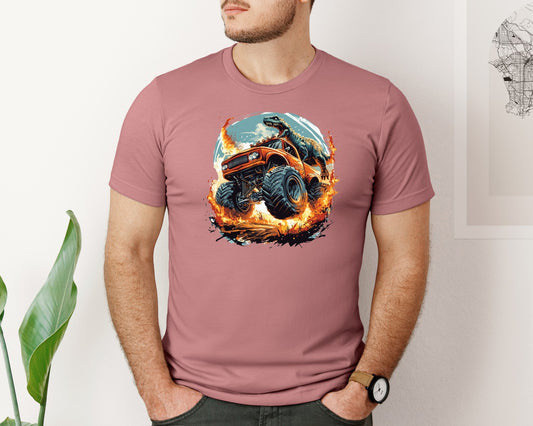 T Rex Dinosaur Monster Truck 7 Graphic T-Shirt