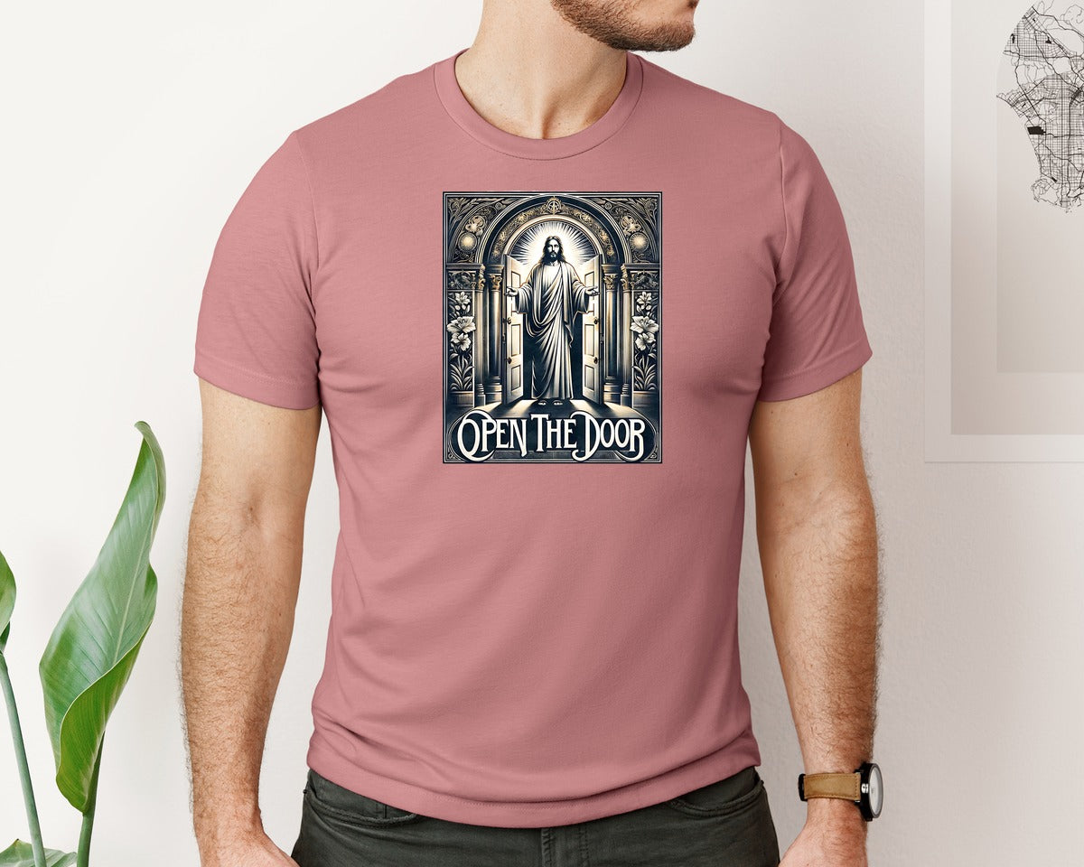 brand:Bella Canvas|color:Heather Mauve|Jesus 240320 Graphic T-Shirt