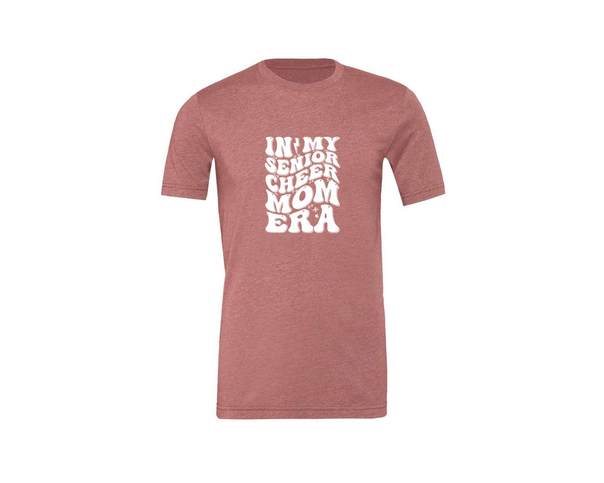 brand:Generic|color:Heather Mauve|In My Senior Cheer Mom Era 2 Graphic T-Shirt