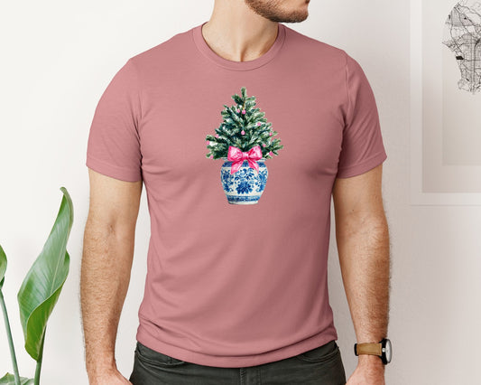 Preppy Christmas Tree Graphic 5 Graphic T-Shirt