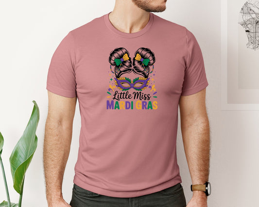 Little Miss Mardi Gras 14 Graphic T-Shirt