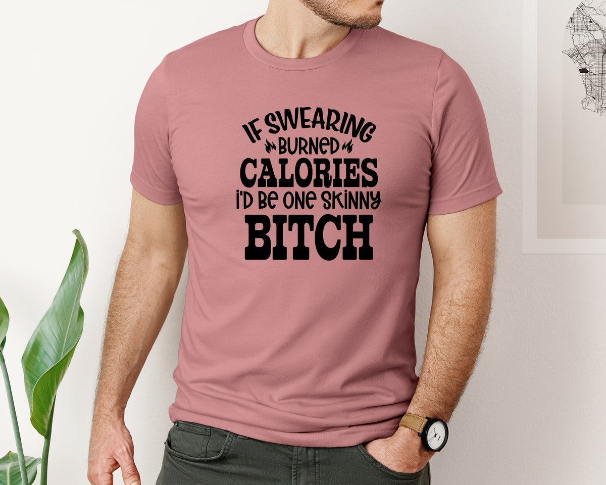 brand:Bella Canvas|color:Heather Mauve|Funny Shirt Swearing Saying Adult Humor Graphic T-Shirt