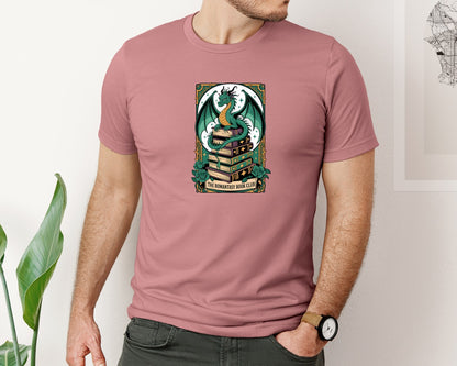 brand:Bella Canvas|color:Heather Mauve|The Romantasy Book Club Dragon Lover 4 Graphic T-Shirt