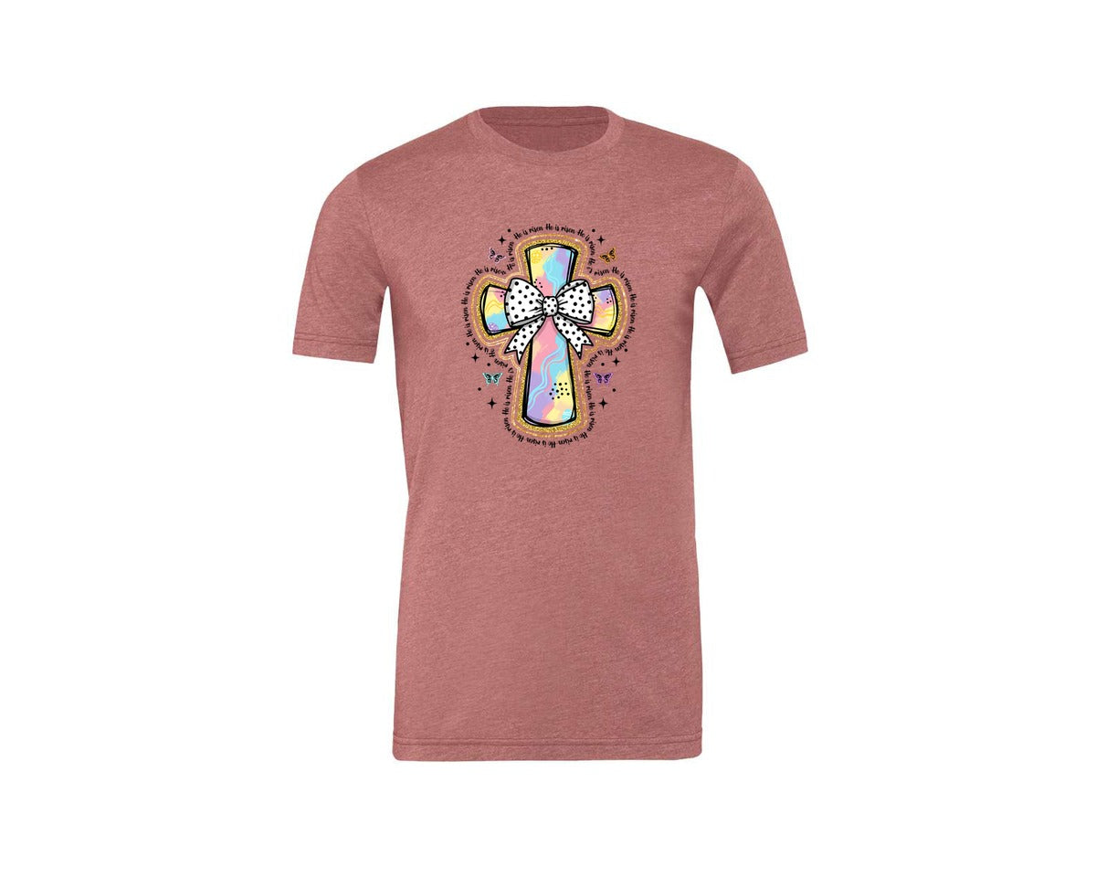 brand:Generic|color:Heather Mauve|Christian Easte Coquette Graphic T-Shirt